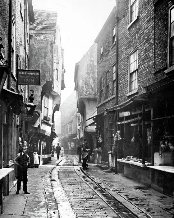 Framed Print : York shops in 1880 Framed Print : York shops in 1880
