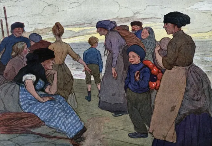 Framed Print : Yorkshire Fisherfolk Framed Print : Yorkshire Fisherfolk