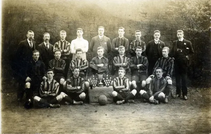 Framed Print : A Yorkshire Football Team, Yorkshire Framed Print : A Yorkshire Football Team, Yorkshire