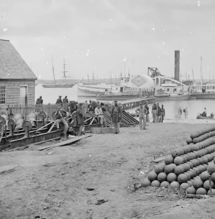 Framed Print : Yorktown, Va. Embarkation for White House Landing, Va Framed Print : Yorktown, Va. Embarkation for White House Landing, Va