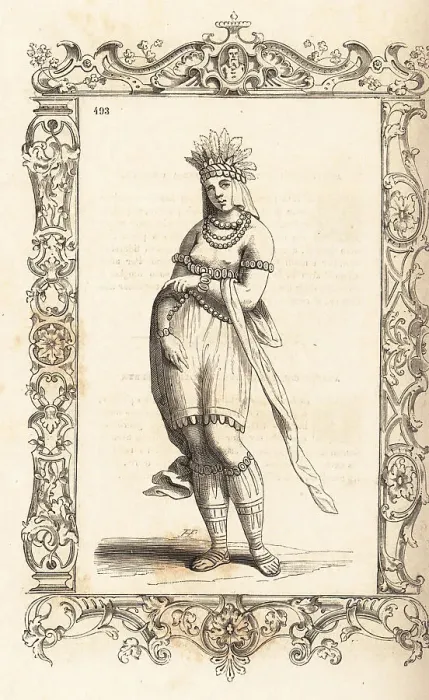 Framed Print : Young African girl of the Indies, 16th century Framed Print : Young African girl of the Indies, 16th century