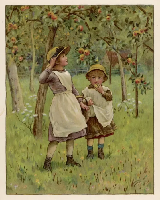 Framed Print : Young Apple Pickers Framed Print : Young Apple Pickers