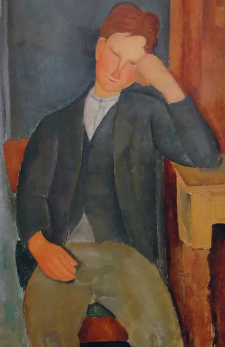 Framed Print : The Young Apprentice by Amedeo Modigliani Framed Print : The Young Apprentice by Amedeo Modigliani