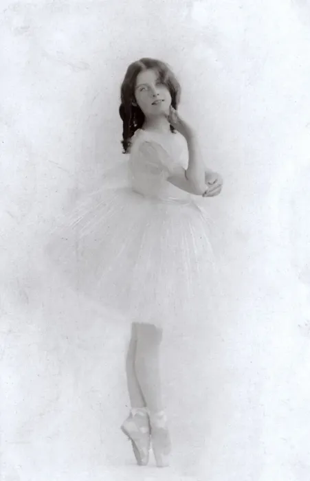 Framed Print : Young ballerina in a studio photo Framed Print : Young ballerina in a studio photo