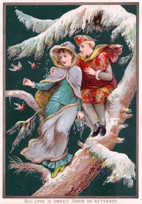 Framed Print : Young couple on a romantic greetings card Framed Print : Young couple on a romantic greetings card