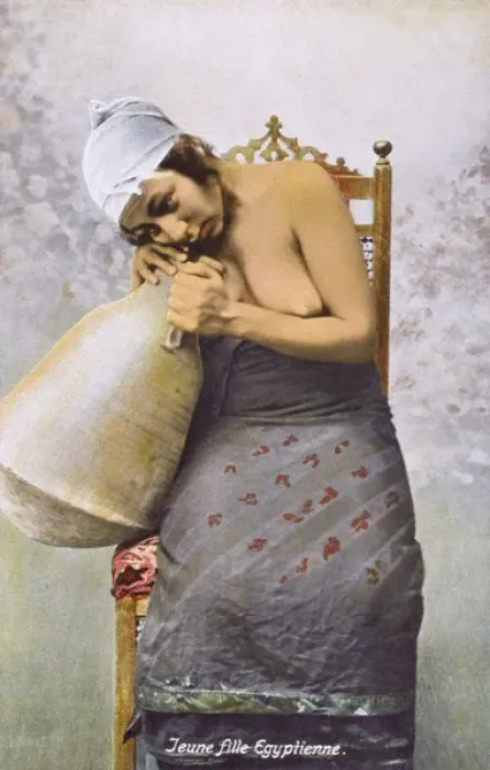 Framed Print : Young Egyptian woman holding an amphora Framed Print : Young Egyptian woman holding an amphora