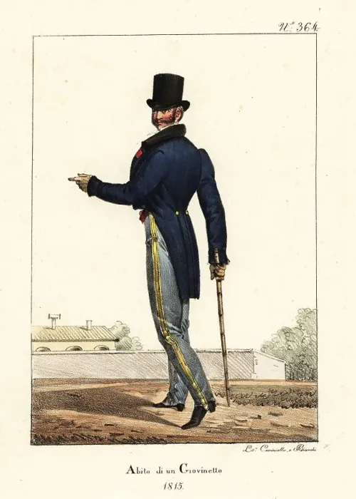 Framed Print : Young fashionable French man, 1815 Framed Print : Young fashionable French man, 1815