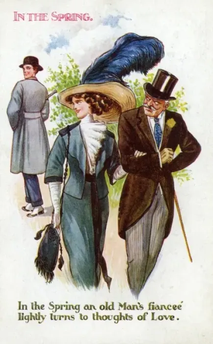 Framed Print : Young Fiancee catches the eye of a new suitor Framed Print : Young Fiancee catches the eye of a new suitor