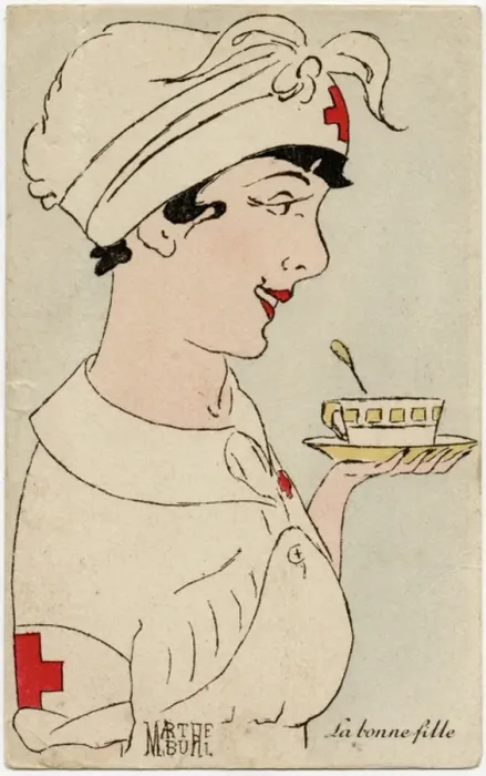 Framed Print : Young French Red Cross nurse - La bonne fille Framed Print : Young French Red Cross nurse - La bonne fille