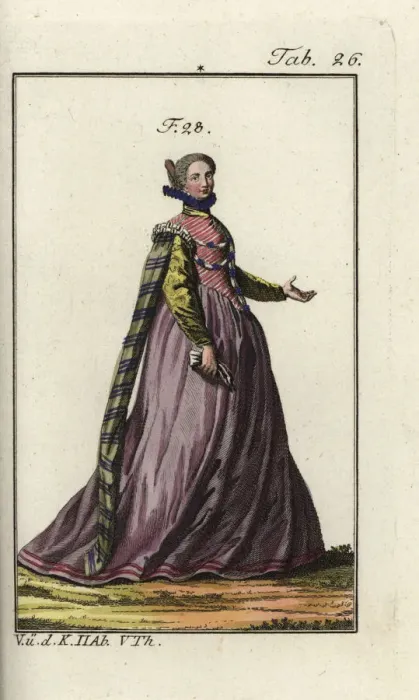 Framed Print : Young French woman, 1581 Framed Print : Young French woman, 1581
