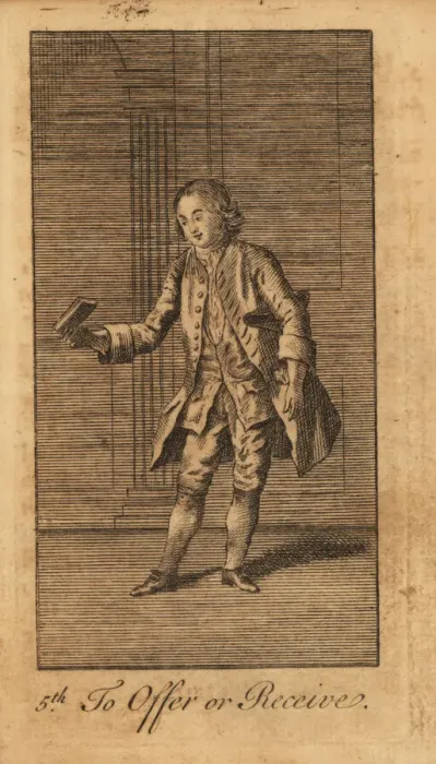 Framed Print : Young gentleman graciously offering / receiving Framed Print : Young gentleman graciously offering / receiving