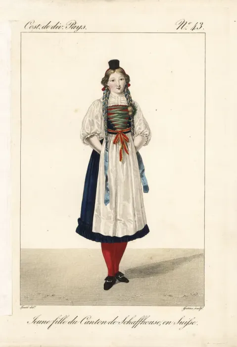 Framed Print : Young girl of the Canton of Schaffhausen Framed Print : Young girl of the Canton of Schaffhausen