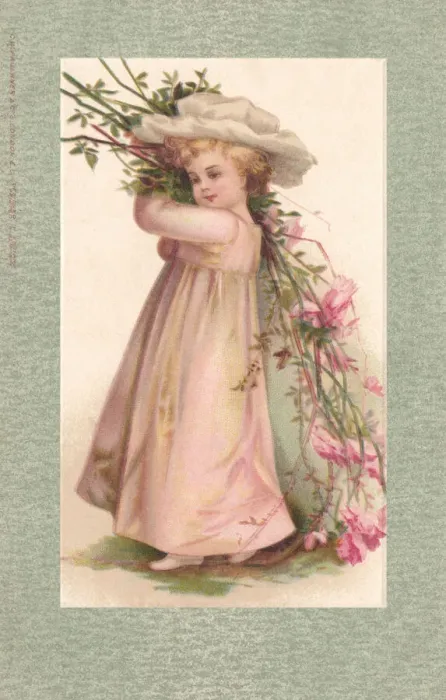 Framed Print : Young Girl with Flowers Framed Print : Young Girl with Flowers