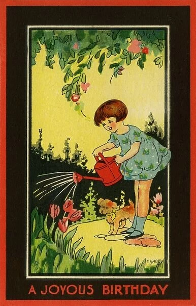 Young girl in a garden