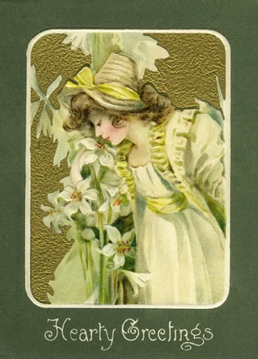 Framed Print : Young girl with lilies Framed Print : Young girl with lilies