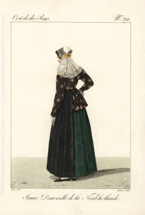Framed Print : Young girl of North Holland, Netherlands, 19th century Framed Print : Young girl of North Holland, Netherlands, 19th century