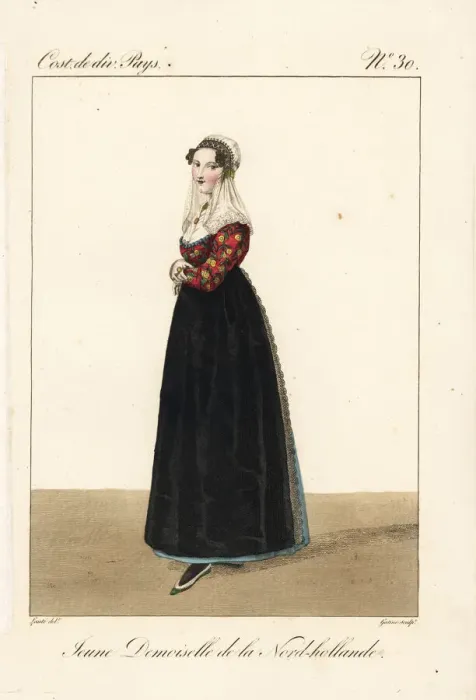 Framed Print : Young girl of North Holland, Netherlands, 19th century Framed Print : Young girl of North Holland, Netherlands, 19th century