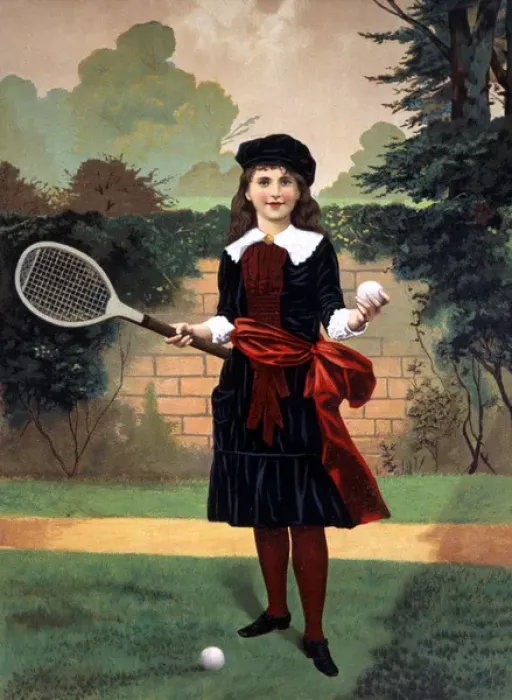 Framed Print : Young girl playing tennis Framed Print : Young girl playing tennis