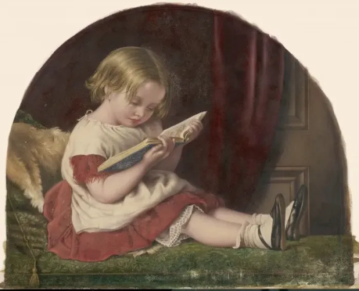 Framed Print : Young girl reading Framed Print : Young girl reading
