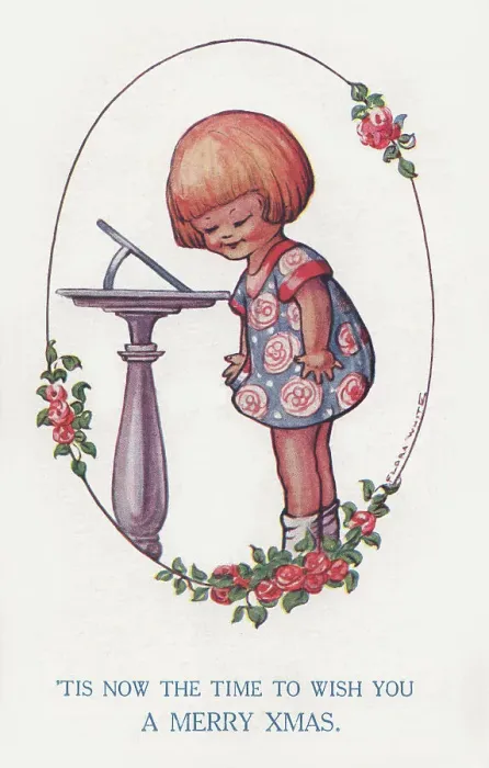 Framed Print : Young Girl and a Sundial Framed Print : Young Girl and a Sundial