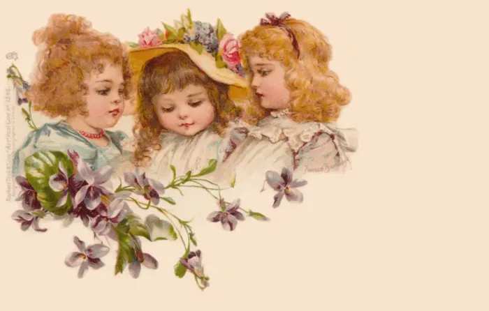 Framed Print : Three young girls Framed Print : Three young girls