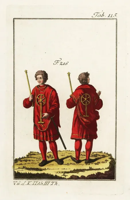 Framed Print : Young herald in formal robes Framed Print : Young herald in formal robes