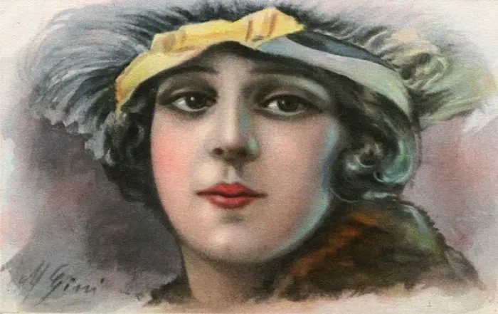 Framed Print : Young Italian girl with an elaborate hat Framed Print : Young Italian girl with an elaborate hat