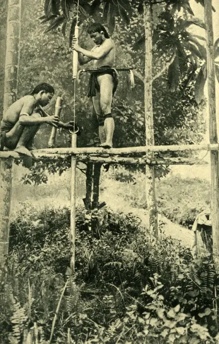 Framed Print : Young Kayan man making a blowpipe, Borneo, SE Asia Framed Print : Young Kayan man making a blowpipe, Borneo, SE Asia