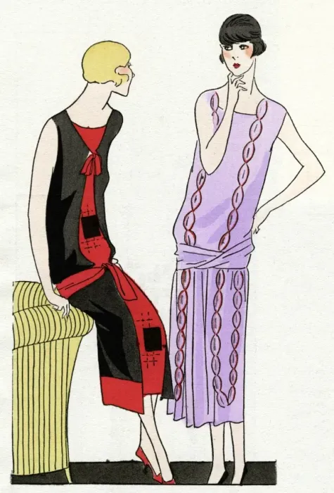 Framed Print : Two young ladies in dresses by Martial et Armand and Worth Framed Print : Two young ladies in dresses by Martial et Armand and Worth