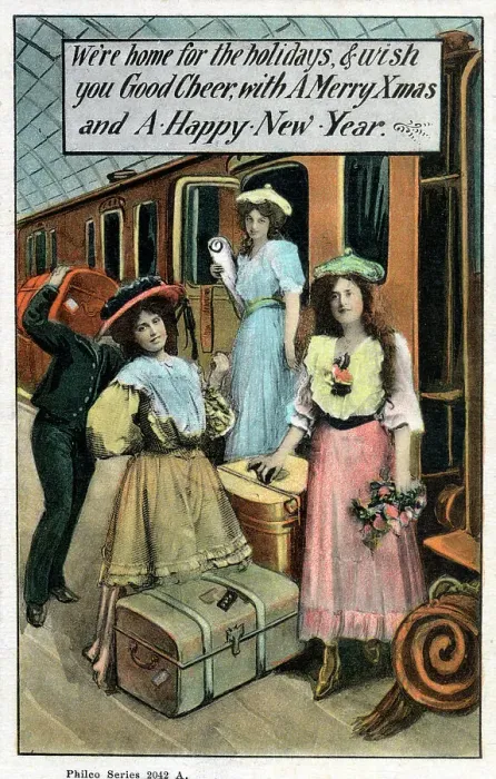 Framed Print : Three Young Ladies are Home for the Holidays Framed Print : Three Young Ladies are Home for the Holidays