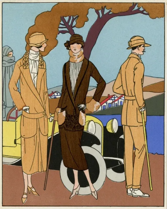 Framed Print : Two young ladies in outfits by Drecoll and Anna Framed Print : Two young ladies in outfits by Drecoll and Anna