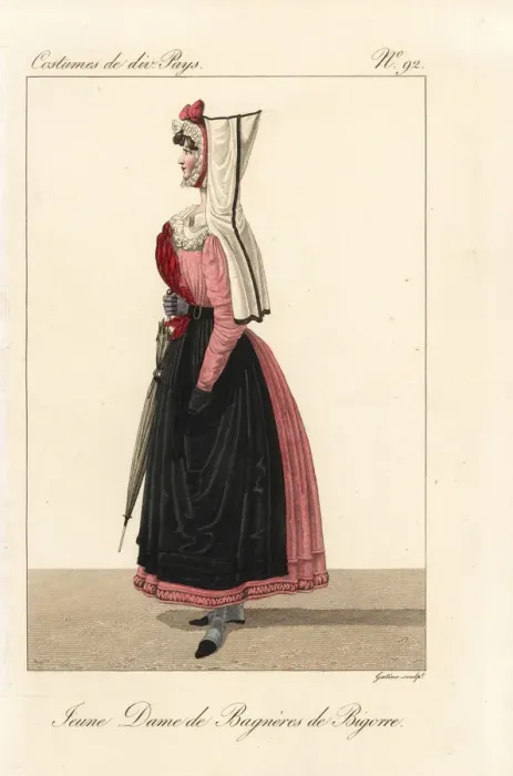 Framed Print : Young lady of Bagneres-de-Bigorre, French Framed Print : Young lady of Bagneres-de-Bigorre, French