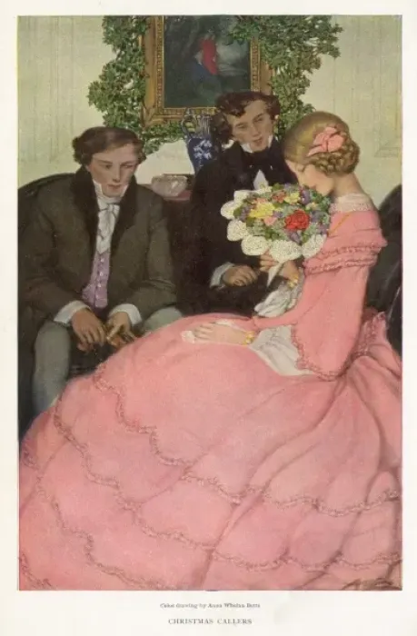 Framed Print : Young Lady & Callers Framed Print : Young Lady & Callers