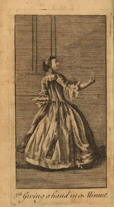 Framed Print : Young lady giving one hand in a minuet, 18th century Framed Print : Young lady giving one hand in a minuet, 18th century