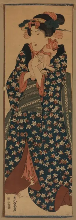 Framed Print : Young lady holding a cat Framed Print : Young lady holding a cat