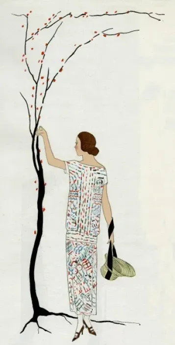 Framed Print : Young lady in tubular dress by Molyneux Framed Print : Young lady in tubular dress by Molyneux