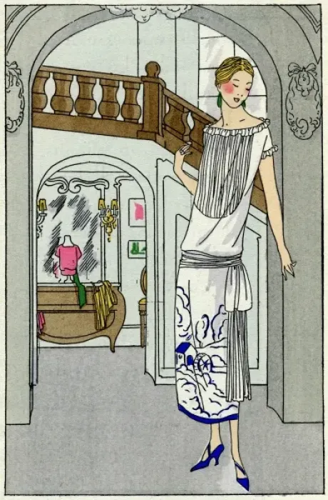 Framed Print : Young lady in white tubular dress by Beer Framed Print : Young lady in white tubular dress by Beer