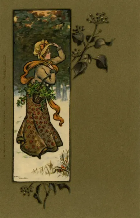 Framed Print : Young lady in a winter scene Framed Print : Young lady in a winter scene