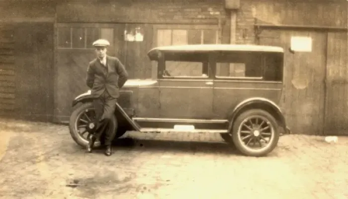Framed Print : Young man and his car Framed Print : Young man and his car