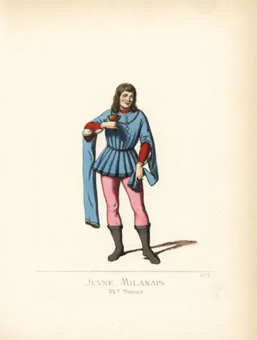 Framed Print : Young man of Milan, 15th century Framed Print : Young man of Milan, 15th century