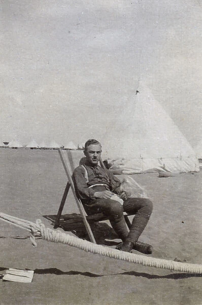 Young man of Royal Fusiliers in Egypt, WW1