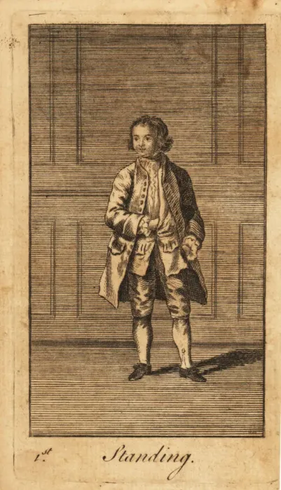 Framed Print : Young man standing in a panelled room, 18th century Framed Print : Young man standing in a panelled room, 18th century