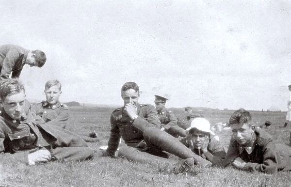 Young OTC cadets at camp, Petersfield, WW1