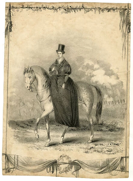 Young Queen Victoria on horseback
