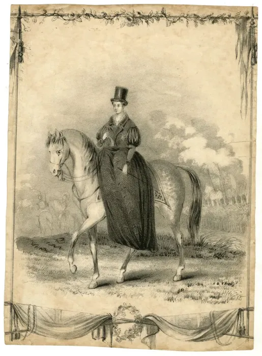 Framed Print : Young Queen Victoria on horseback Framed Print : Young Queen Victoria on horseback