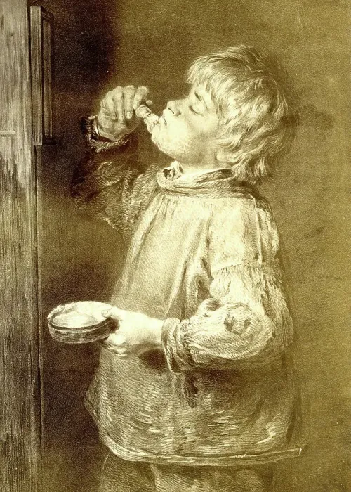 Framed Print : A Young Shaver by William Henry Hunt Framed Print : A Young Shaver by William Henry Hunt