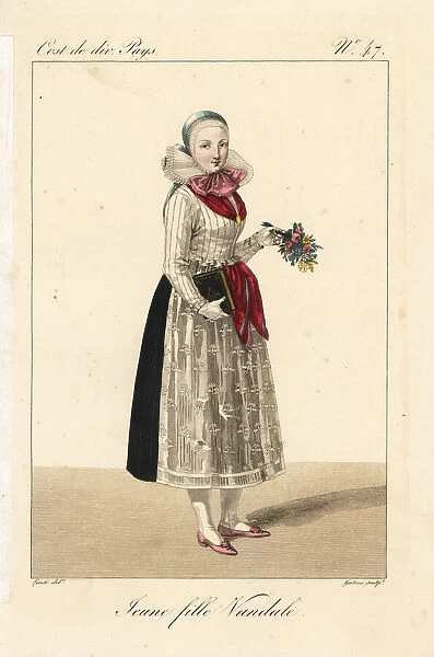 Young Vandal girl, Lower Lusacia, Germany, 19th century