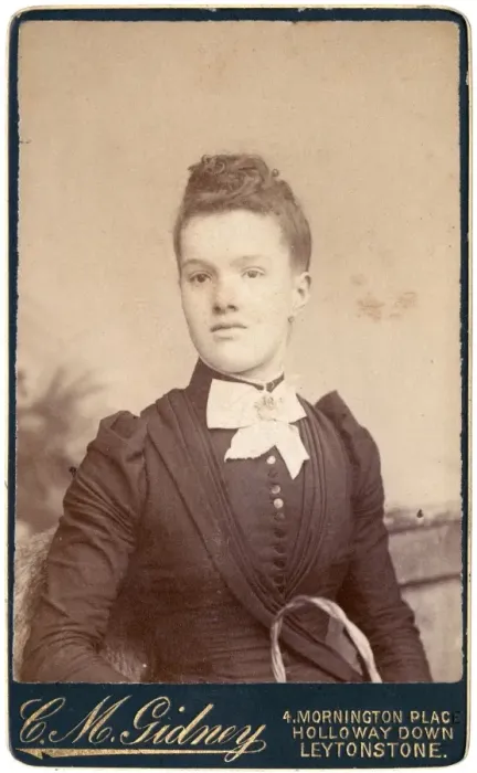 Framed Print : Young Victorian woman in a dark dress Framed Print : Young Victorian woman in a dark dress