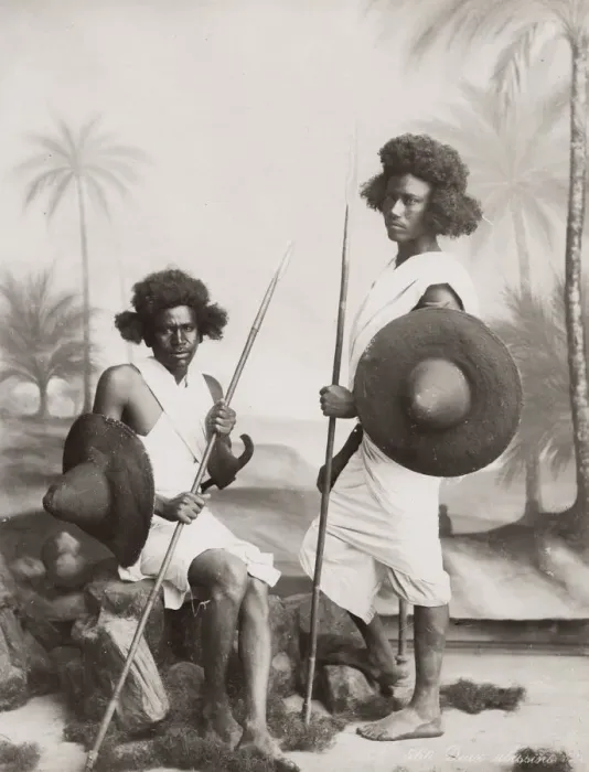 Framed Print : Two young warriors, swords, north east Africa Framed Print : Two young warriors, swords, north east Africa
