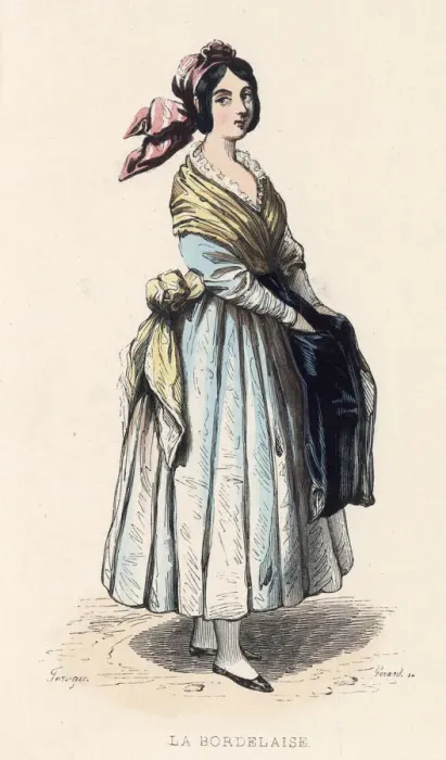 Framed Print : A young woman from Bordeaux Date: 1851 Framed Print : A young woman from Bordeaux Date: 1851